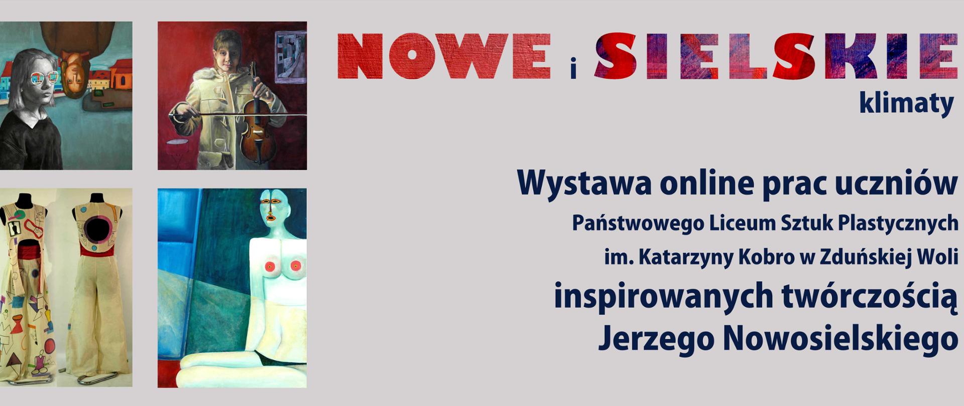 Baner wystawy online „NOWE I SIELSKIE KLIMATY” 