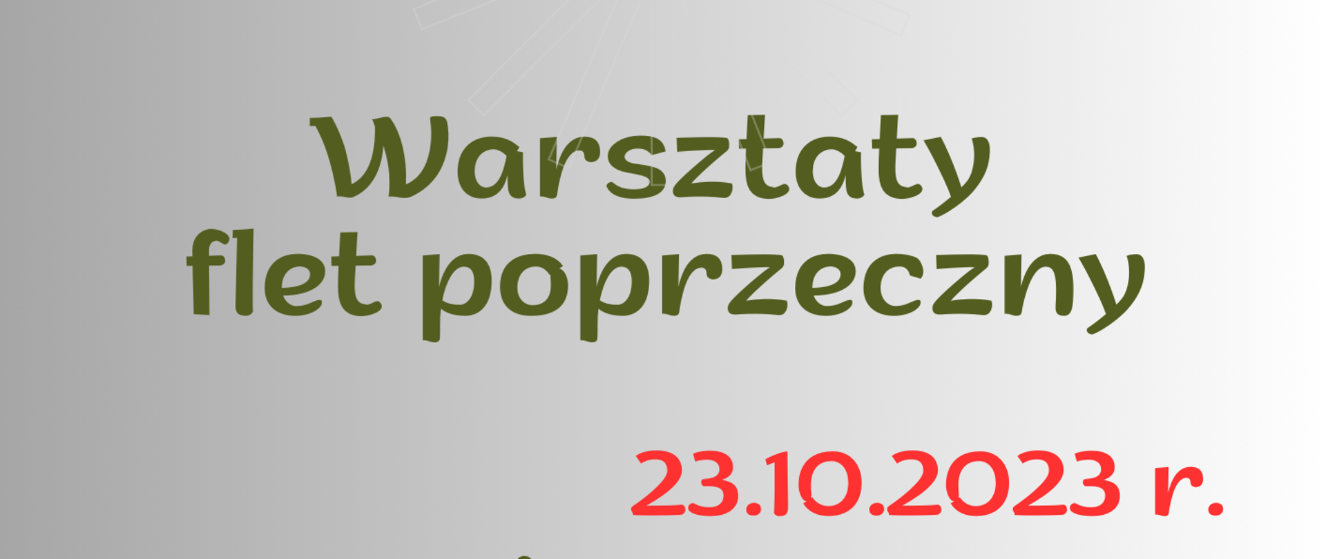 Warsztaty flet poprzeczny 23.10.2023