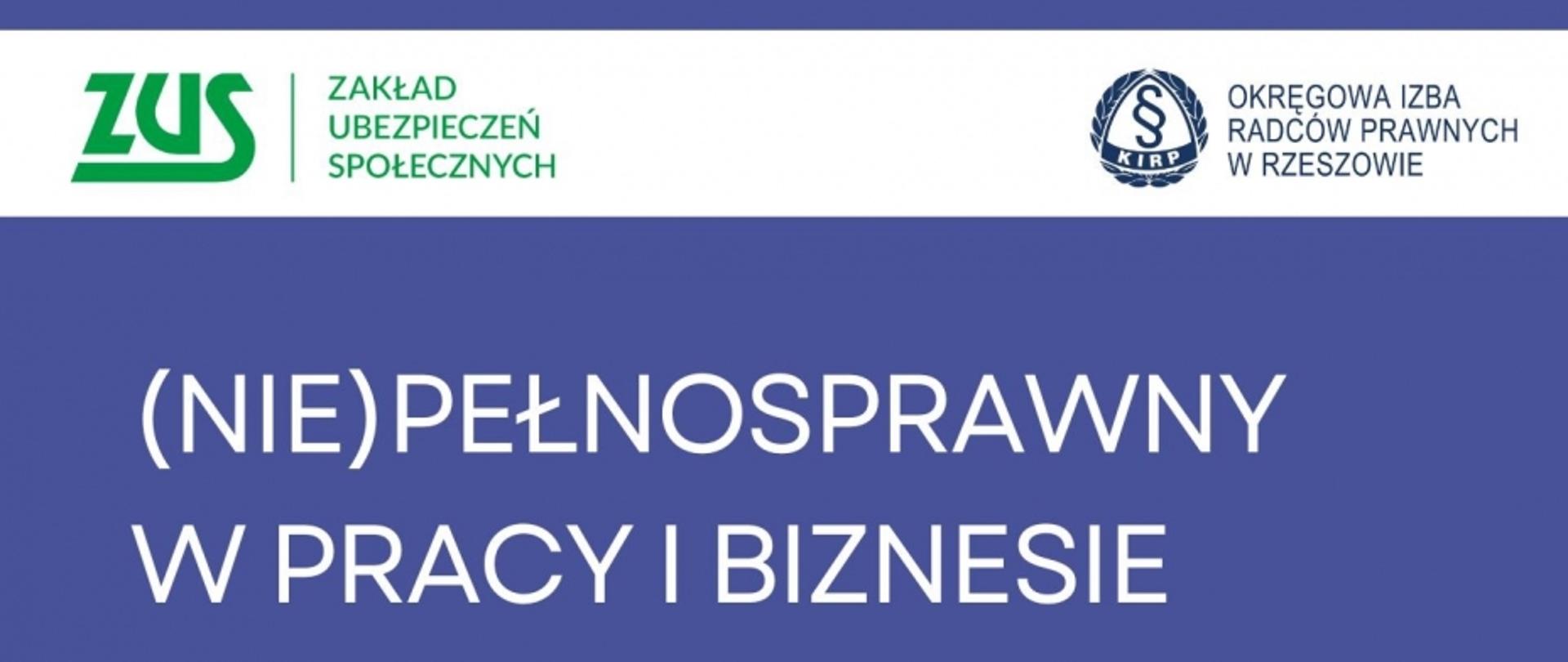 Zaproszenie na konferencję Niepełnosprawny w pracy i biznesie