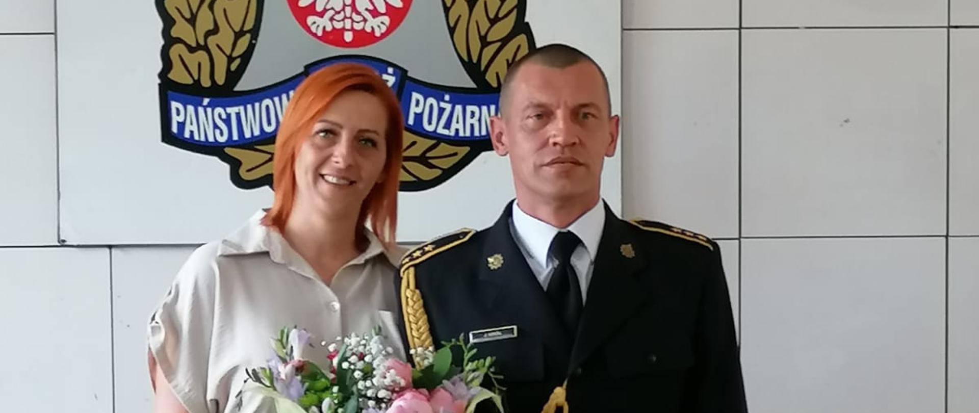 asp. sztab. Jacek Król wraz z Żoną Martą