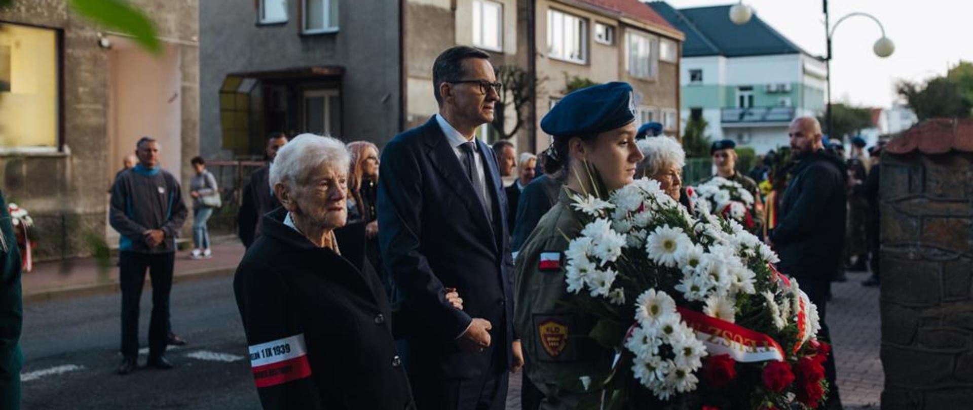 Premier Mateusz Morawiecki podczas 84. rocznicy wybuchu II wojny światowej w Wieluniu.