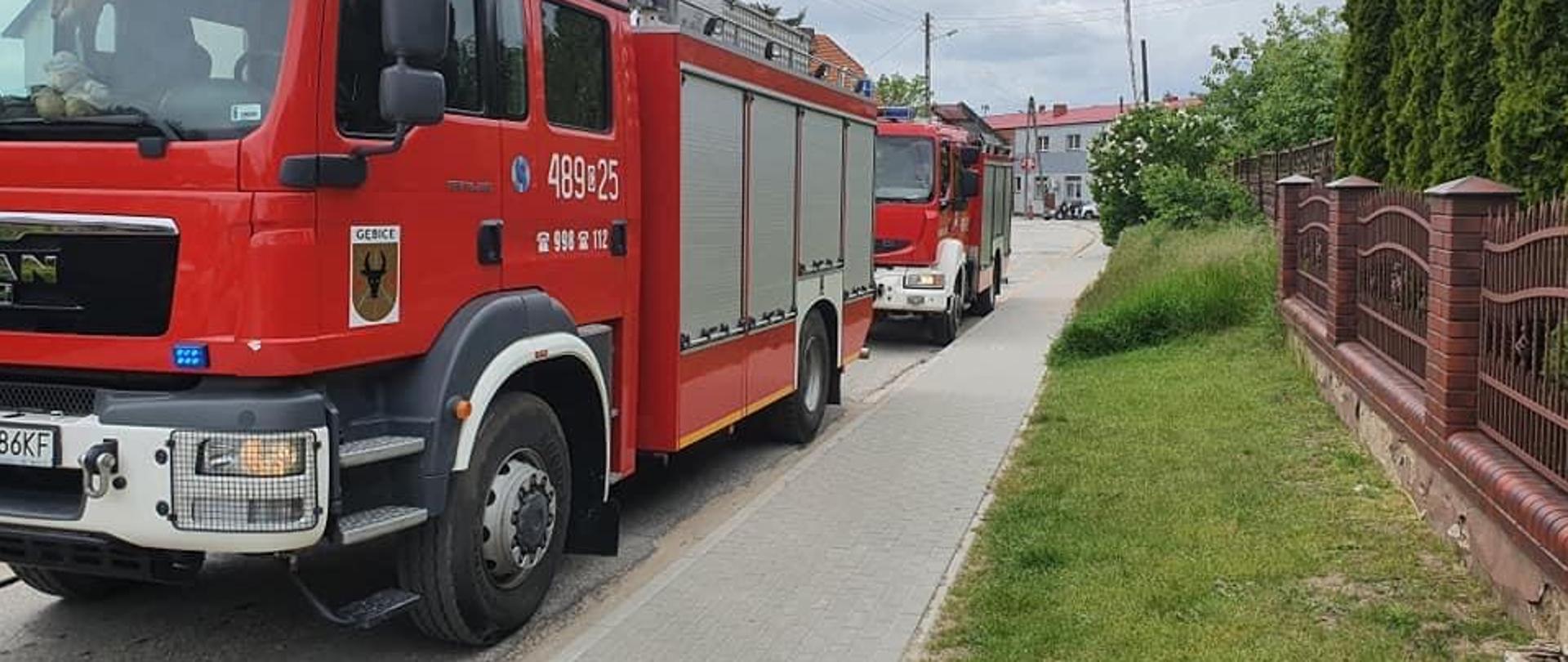 Pożar samochodu osobowego w Gębicach