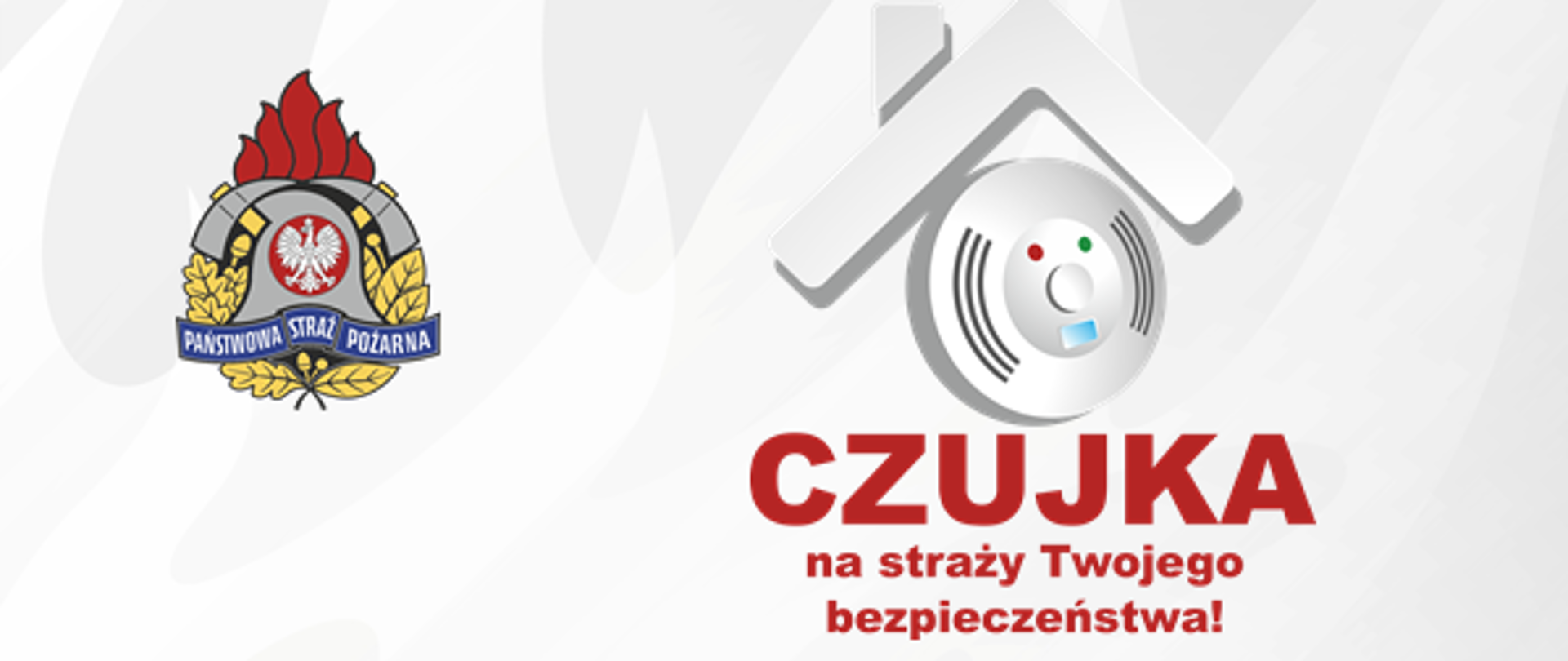 Grafika przedstawia czujkę "czadu" oraz napis Ogólnopolskiej kampanii edukacyjno-informacyjnej PSP 