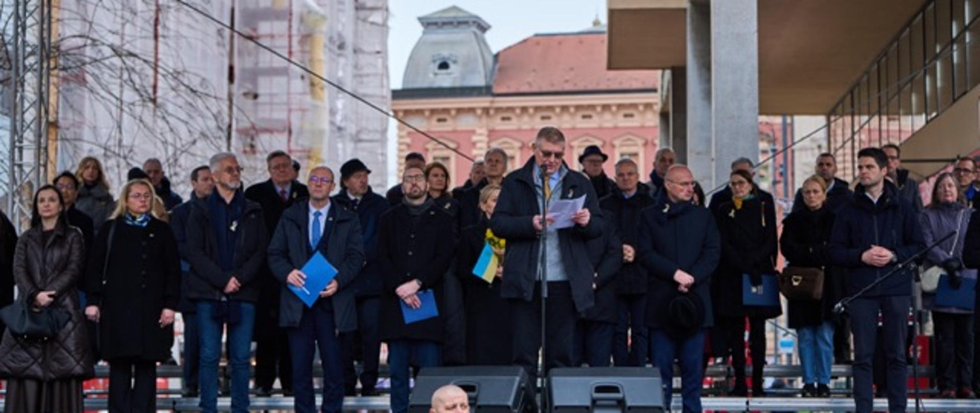 Wiec poparcia dla Ukrainy w Zagrzebiu