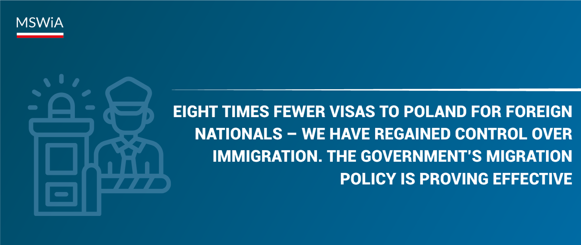 
Eight times fewer visas to Poland for foreign nationals – we have regained control over immigration. The government’s migration policy is proving effective
