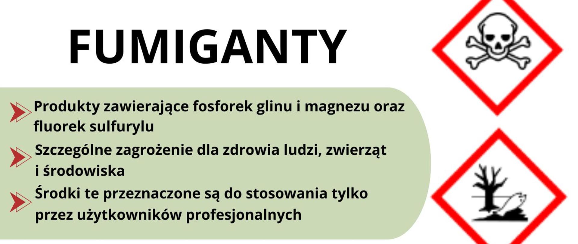 Zdjęcie przedstawiające plakat dotyczący fumigantów