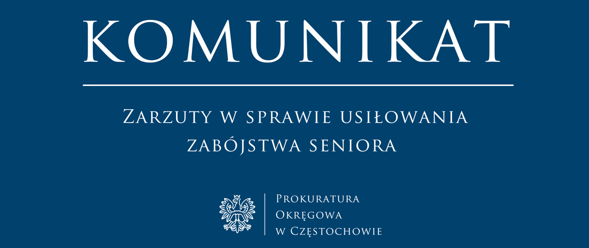 Zarzuty w sprawie usiłowania zabójstwa seniora