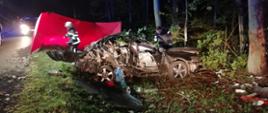 Wypadek samochodu osobowego w miejscowości Piaseczno