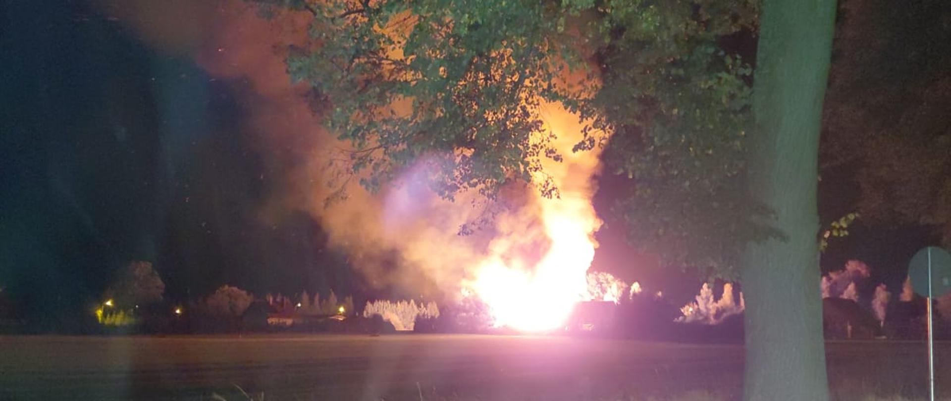 Pożar stodoły w m. Lubniczka