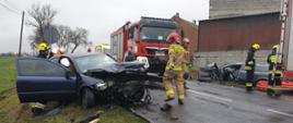 Wypadek 3 samochodów osobowych w Bystrzycy 