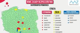 Nowe zasady bezpieczeństwa w wybranych powiatach