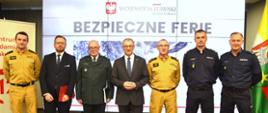 Bezpieczne ferie 2024 - spotkanie Wojewody Marka Cebuli z przedstawicielami lubuskich służb