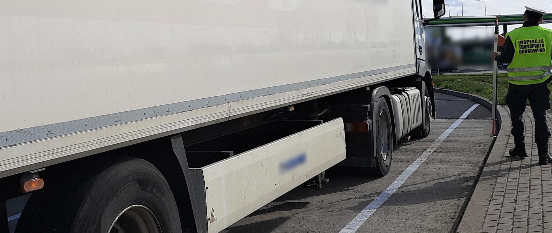 Nacisk pojedynczej osi napędowej ciągnika samochodowego był prawie o trzy tony przekroczony