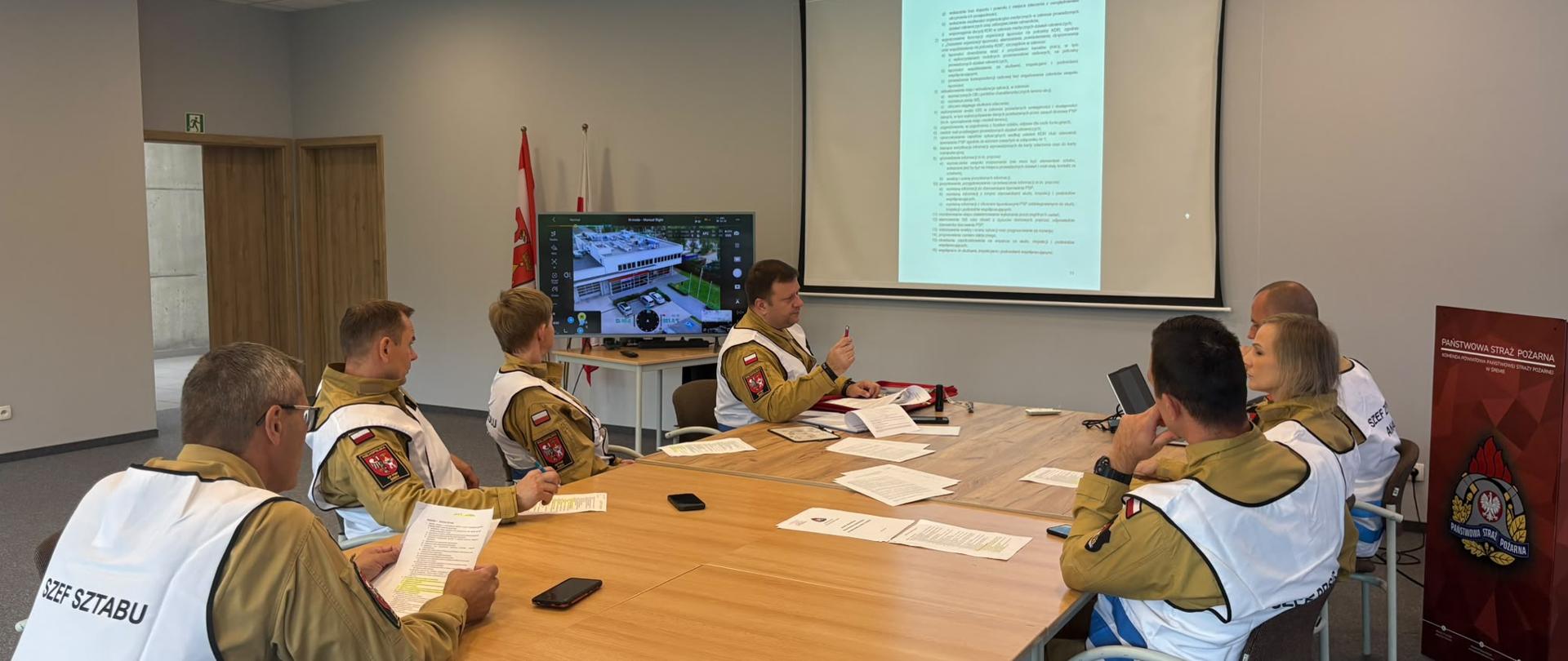 Ćwiczenia z zakresu organizacji sztabu na potrzeby prowadzenia działań ratowniczych
