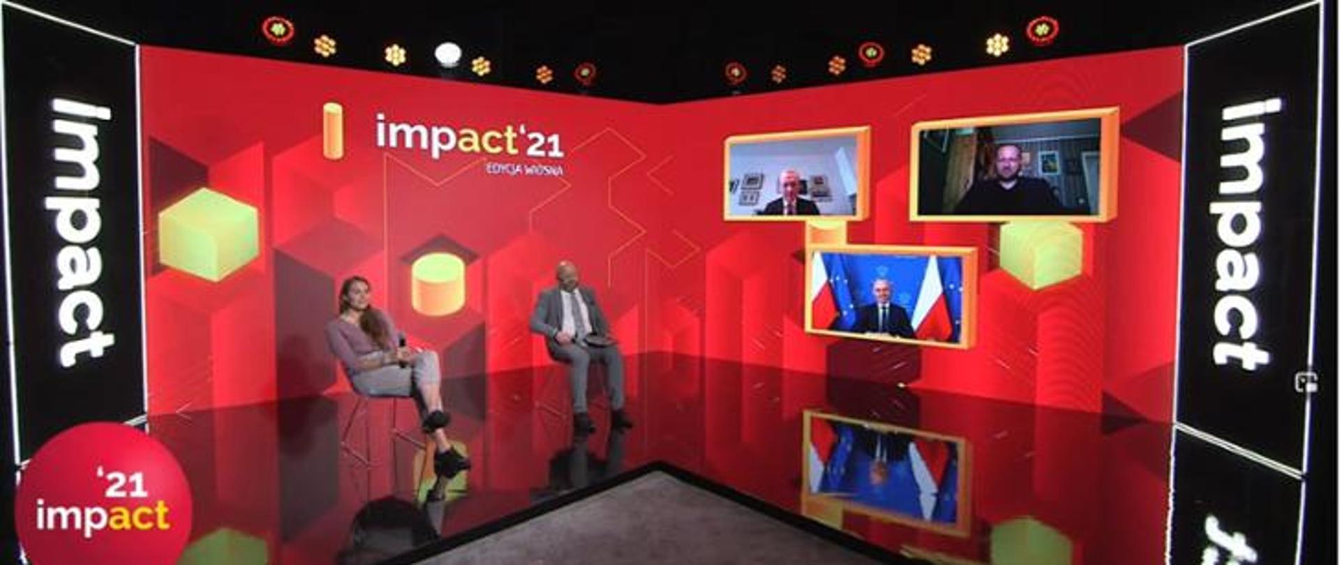 Minister Michał Kurtyka podczas wydarzenia Impact21