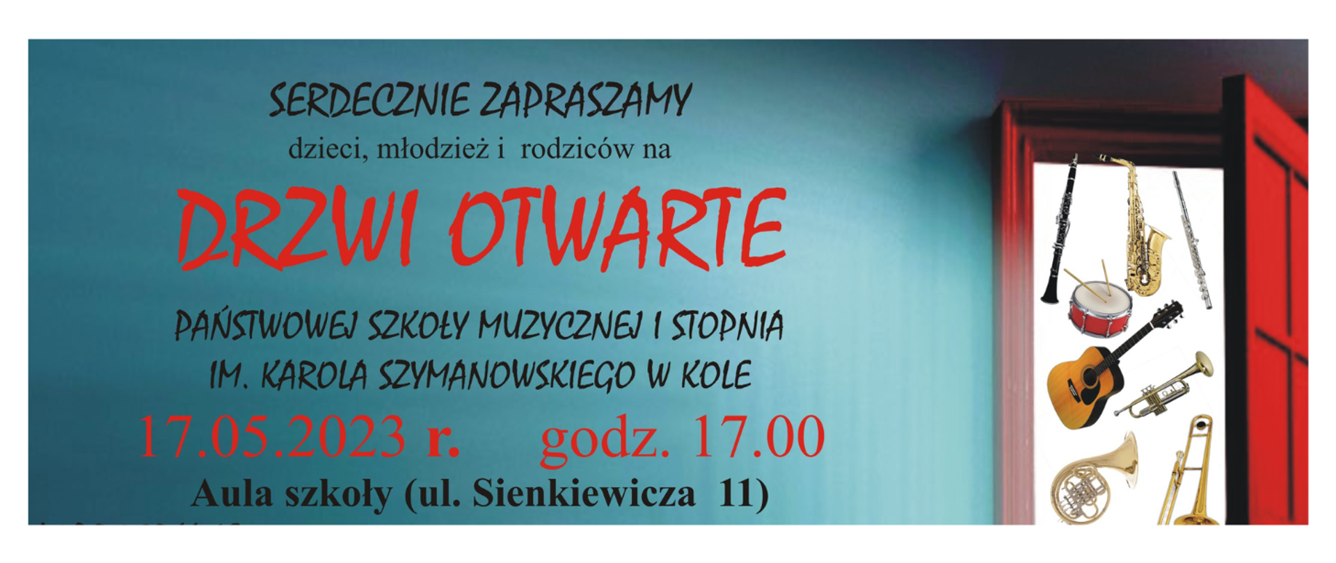 zaproszenie na Drzwi otwarte w naszej szkole