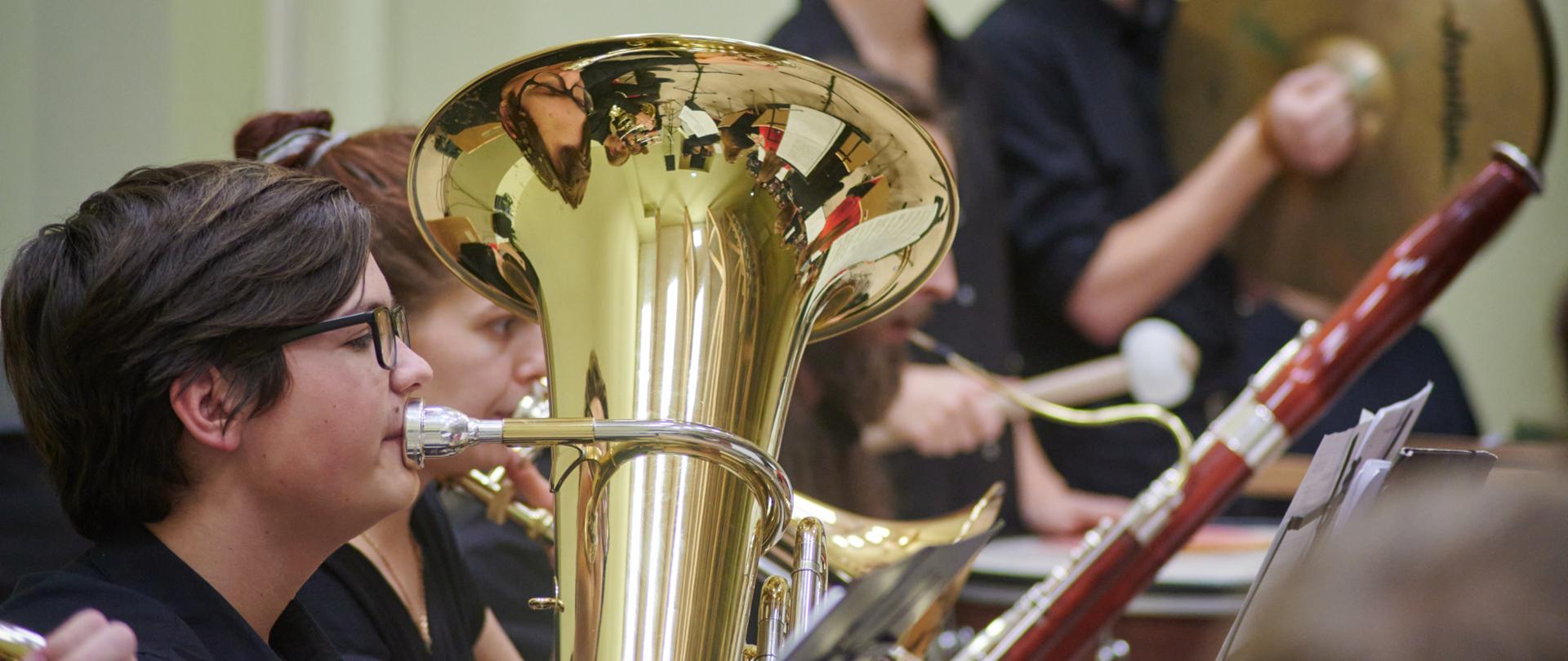 zdjęcie z koncertu Sekcji Instrumentów Dętych i Perkusji