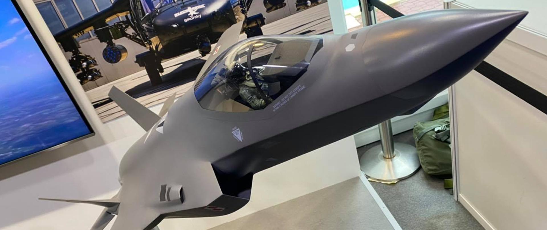 Na zdjęciu widać szary samolot jednoosobowy