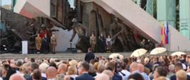 Uroczystości przed Pomnikiem Powstania Warszawskiego