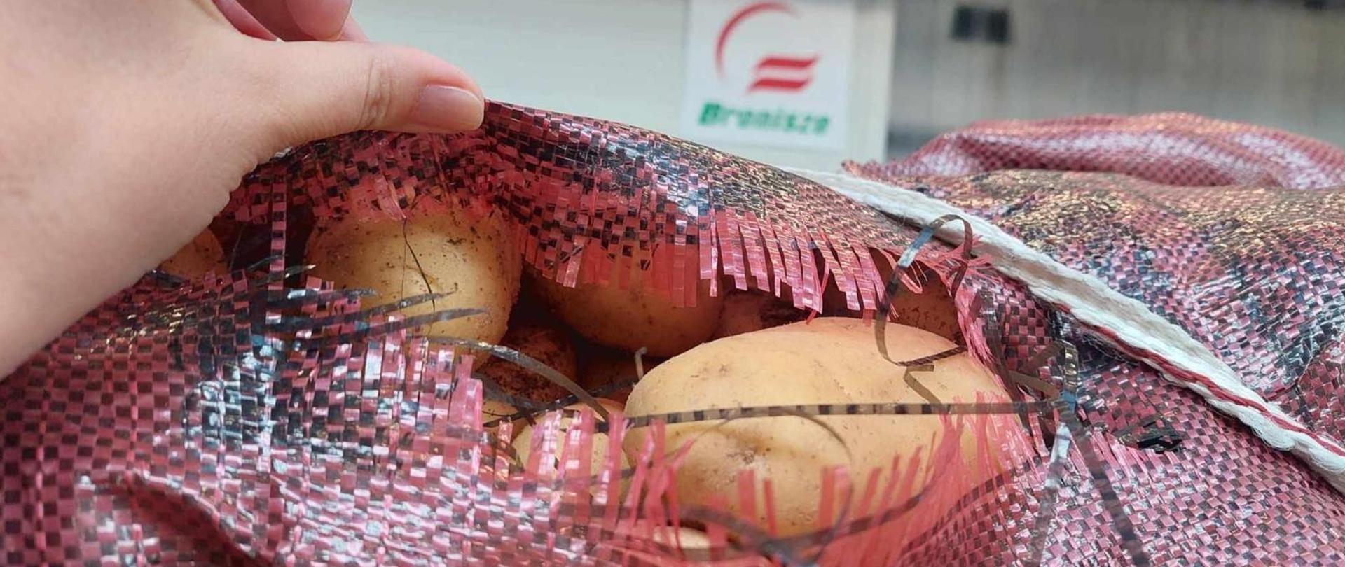 na zdjęciu worek z ziemniakami