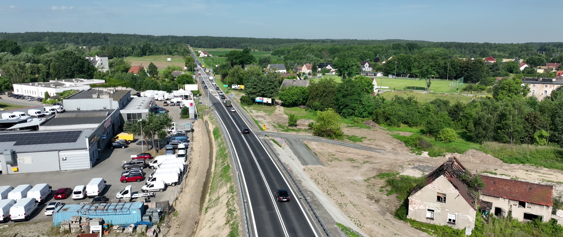 Fragment DK46 na trasie Opole - Dąbrowa