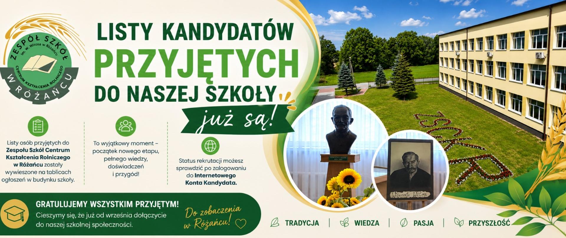 Listy kandydatów przyjętych do naszej szkoły