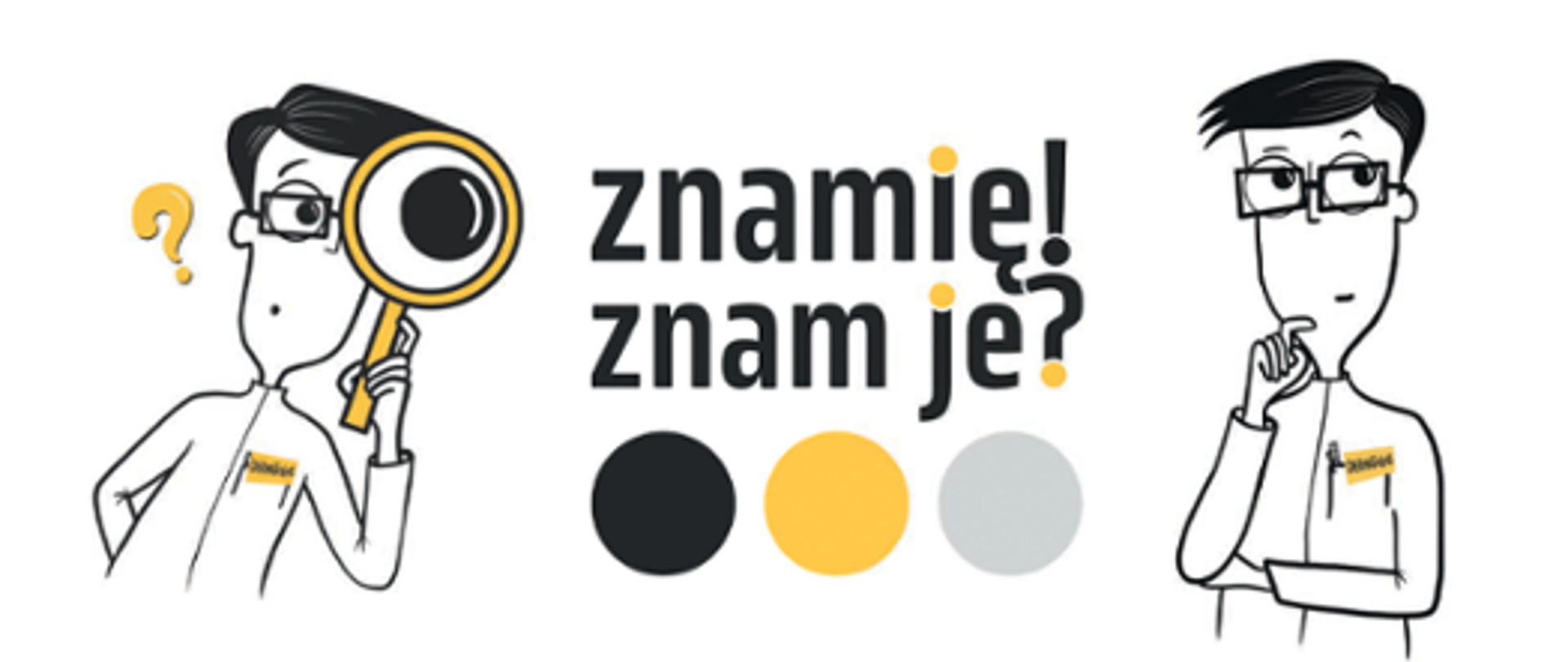 na białym tle widoczne dwie osoby oraz napis znamię! znam je?