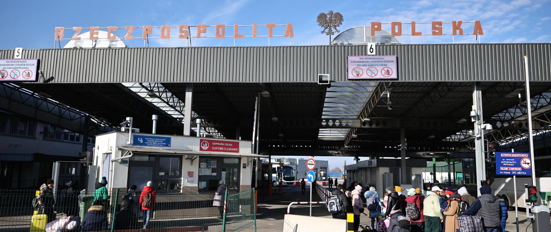 Border crossing with Ukraine in Medyka