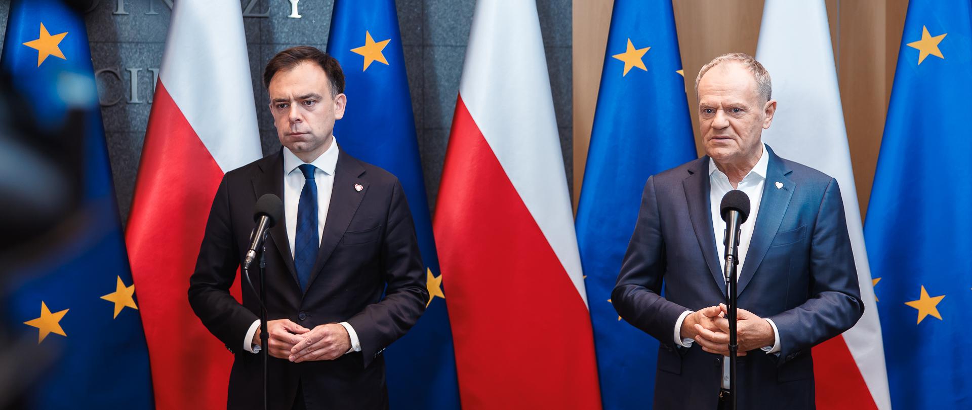 Premier Donald Tusk i Minister Andrzej Domańśki