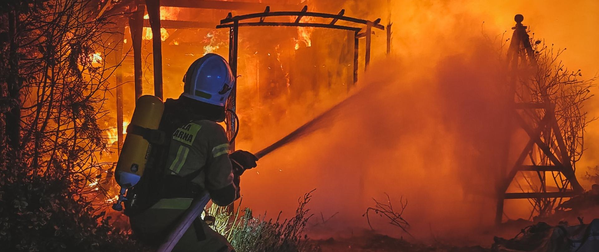 Pożar domu letniskowego w Takomyślach