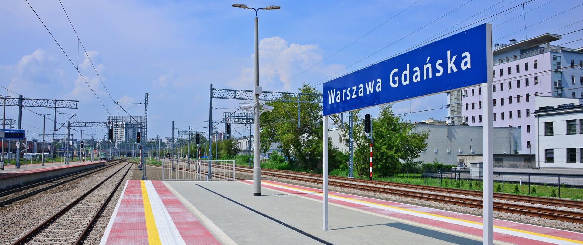 Stacja Warszawa Gdańska - widok na peron