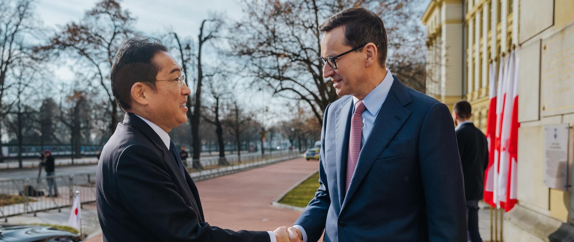 Spotkanie premierów Polski i Japonii.