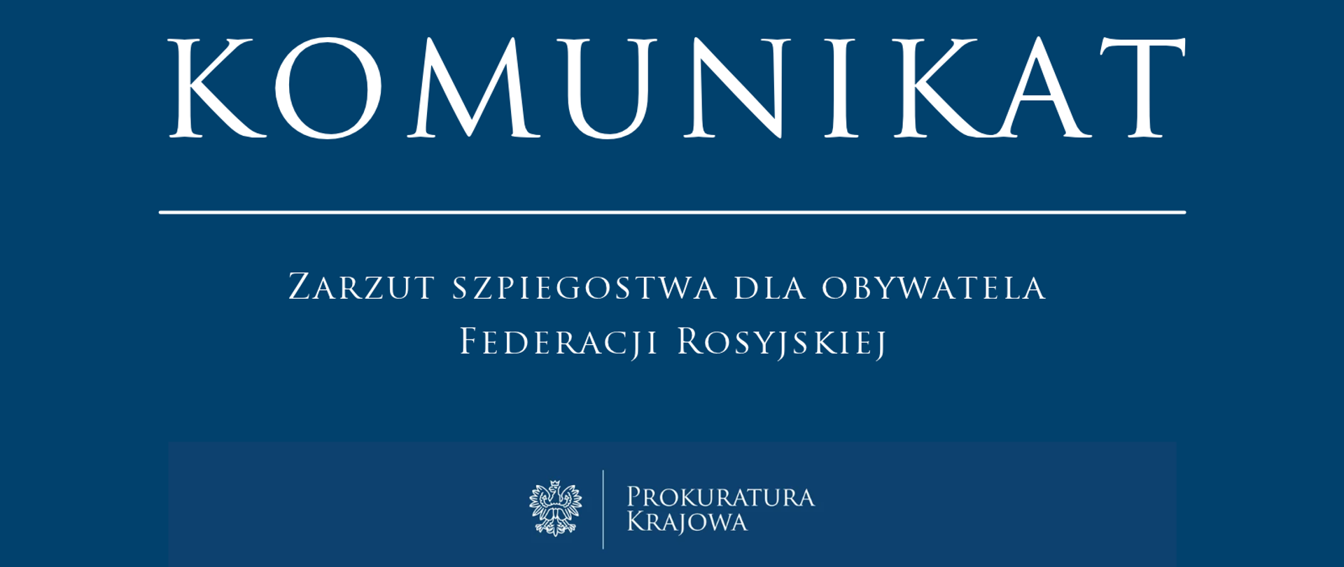 Zarzut szpiegostwa dla obywatela Federacji Rosyjskiej
