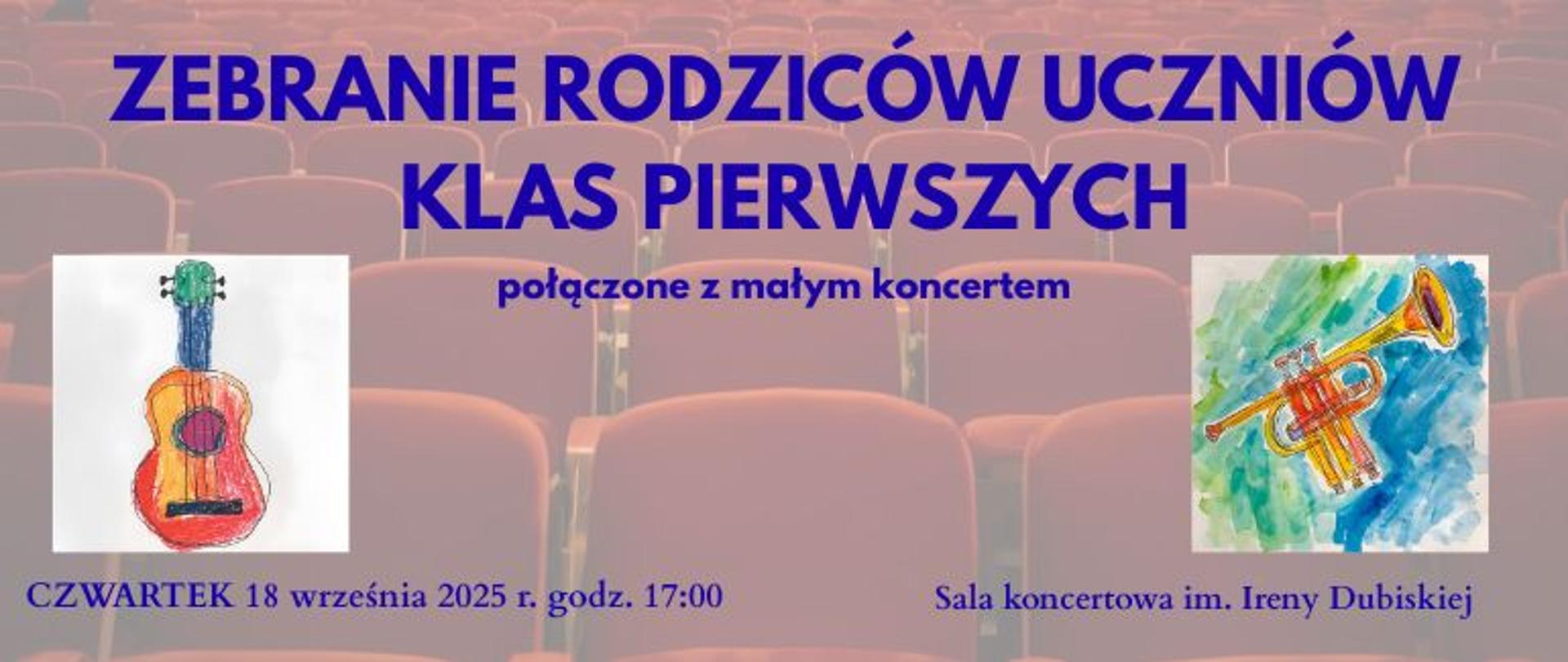 Zebranie rodziców klas pierwszych baner
