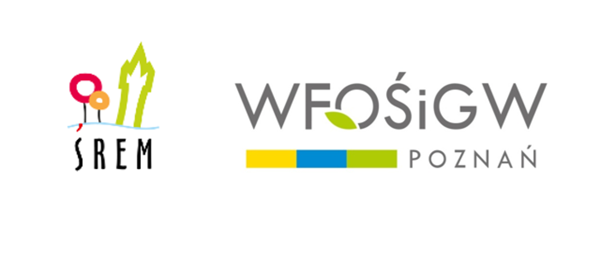 logo Gminy Śrem oraz Wojewódzkiego Funduszu Ochrony Środowiska i Gospodarki Wodnej w Poznaniu