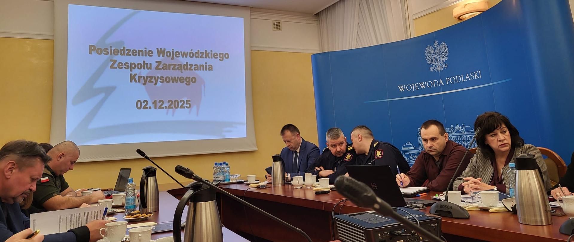 Sztab kryzysowy w Podlaskim Urzędzie Wojewódzkim