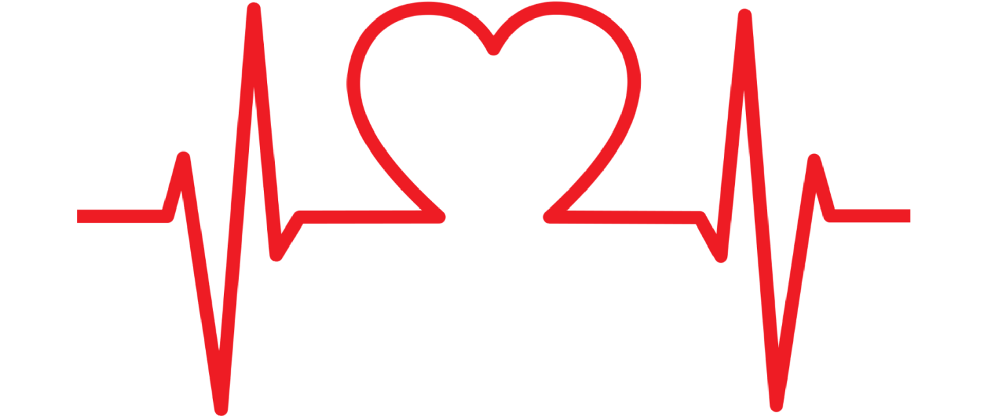 Grafika przedstawia serce na lini charakteryzującej pracę serca