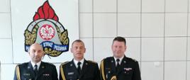 asp. sztab. Jacek Król wraz z Komendantami PSP 