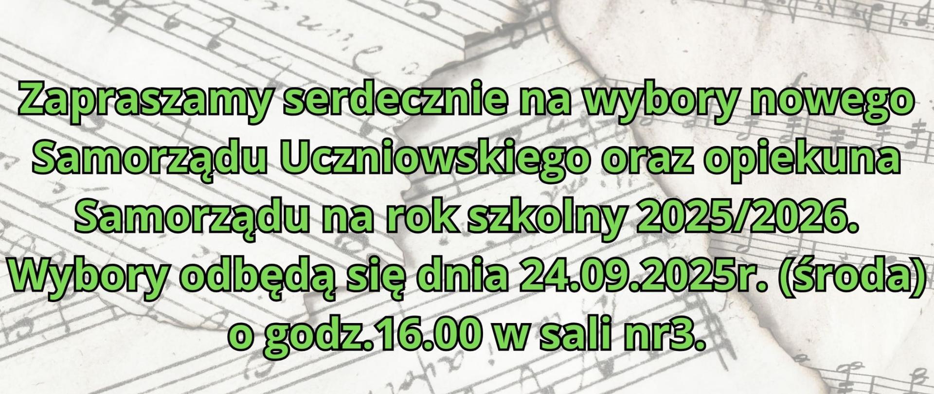 Zapraszam serdecznie na wybory nowego Samorządu Uczniowskiego oraz opiekuna Samorządu na rok szkolny 2025/2026. Wybory odbędą się dnia 24.09.2025r. (środa) o godz.16.00 w sali nr3.