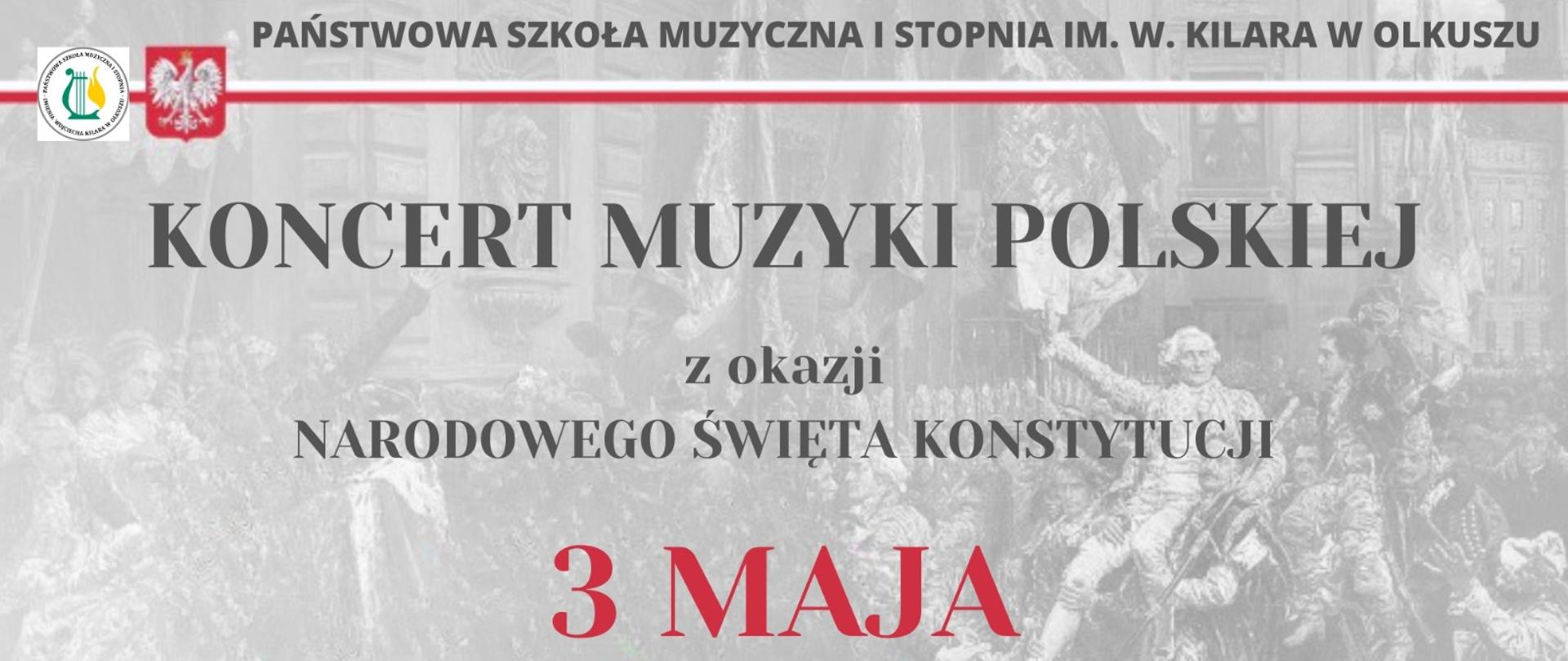 Szare tło obraz konstytucji 3 maja