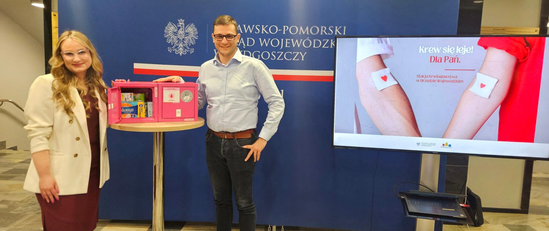 Wojewoda Michał Sztybel i Anna Niewiadomska