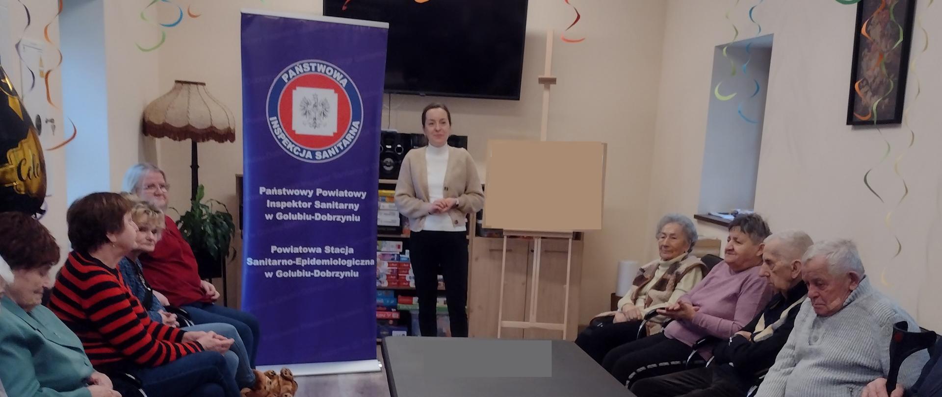 Spotkanie z Seniorami DDP Kowalewo Pomorskie poświęcone profilaktyce grypy. 