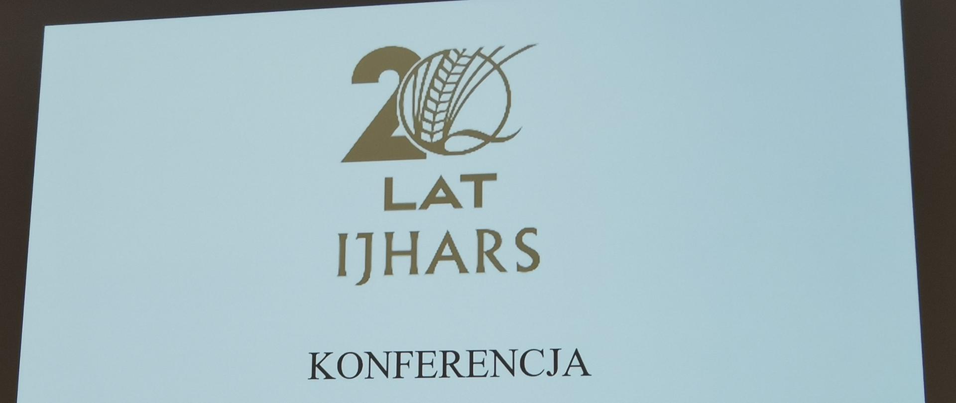 Baner konferencja liczy się jakość 20 lecie IJHARS 