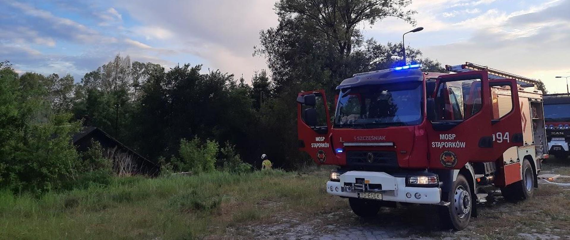 Pożar pustostanu w Stąporkowie