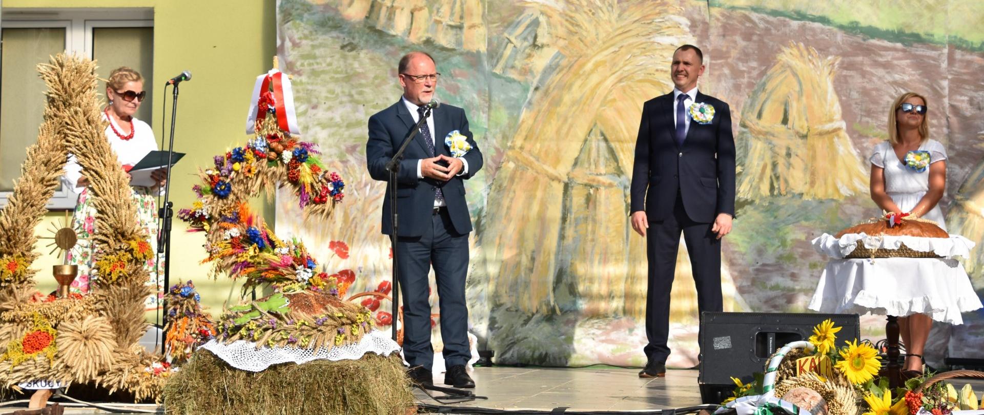 Przemówienie Wojewody Mazowieckiego na scenie podczas dożynek