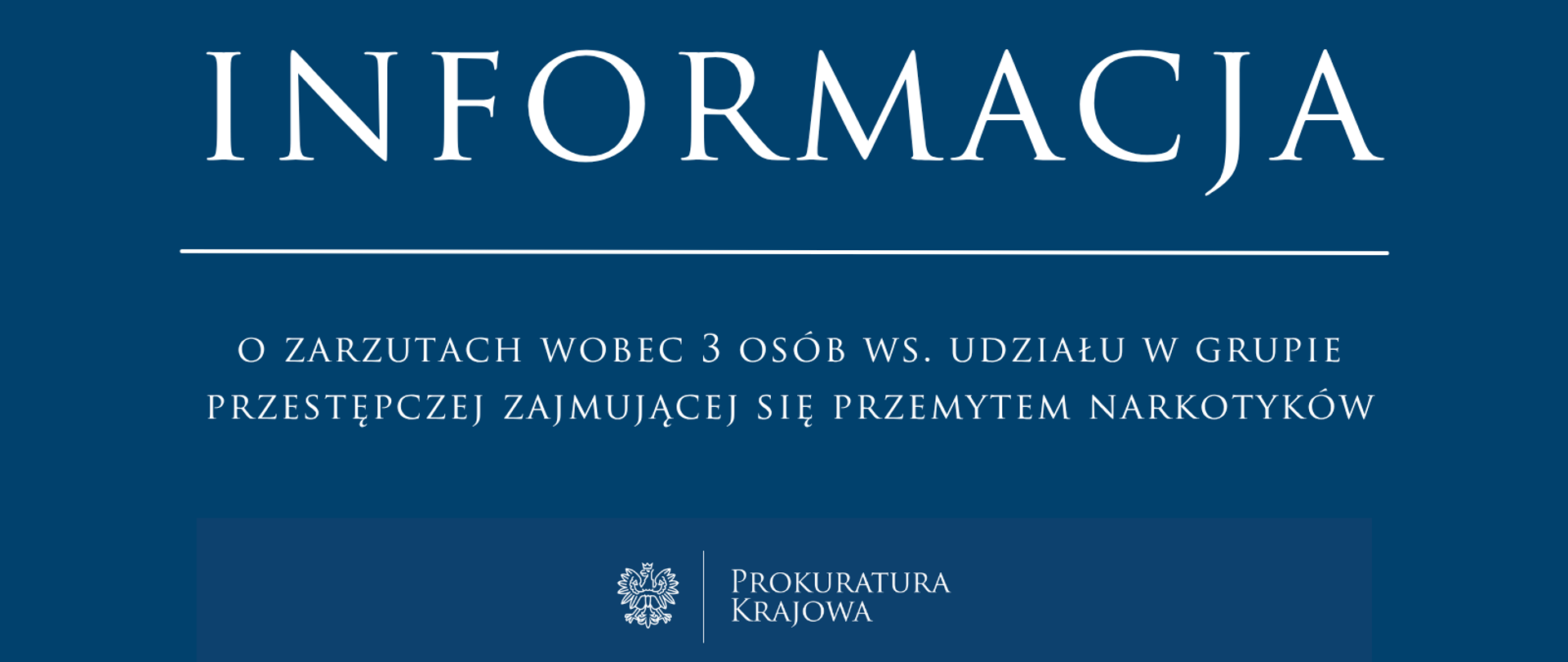 Zarzuty dla trzech osób podejrzanych o udział w grupie przestępczej zajmującej się przemytem narkotyków