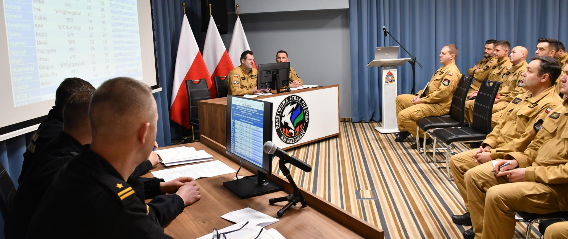 Odprawa pionu operacyjnego PSP województwa mazowieckiego