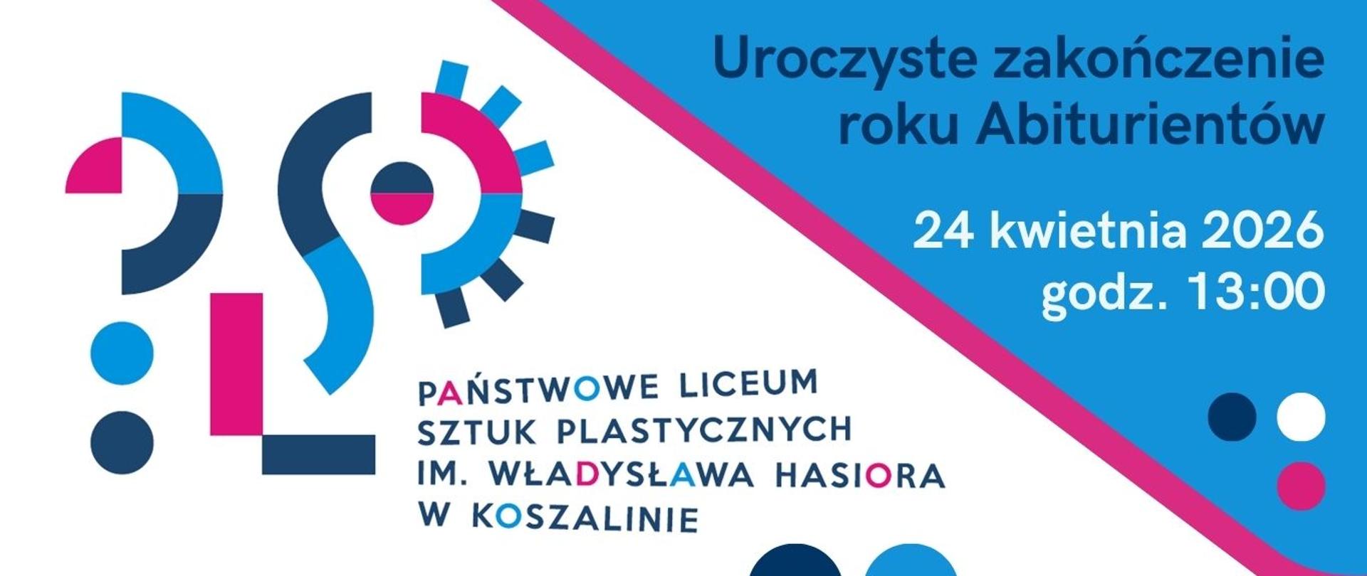 Grafika ma orientację poziomą i jest utrzymana w nowoczesnym, geometrycznym stylu. Kolorystyka opiera się na bieli, intensywnym błękicie, granacie oraz jaskrawym różu (fuksji). Kompozycja jest podzielona skosem na dwie części: białą (lewa dolna) oraz niebieską (prawa górna).