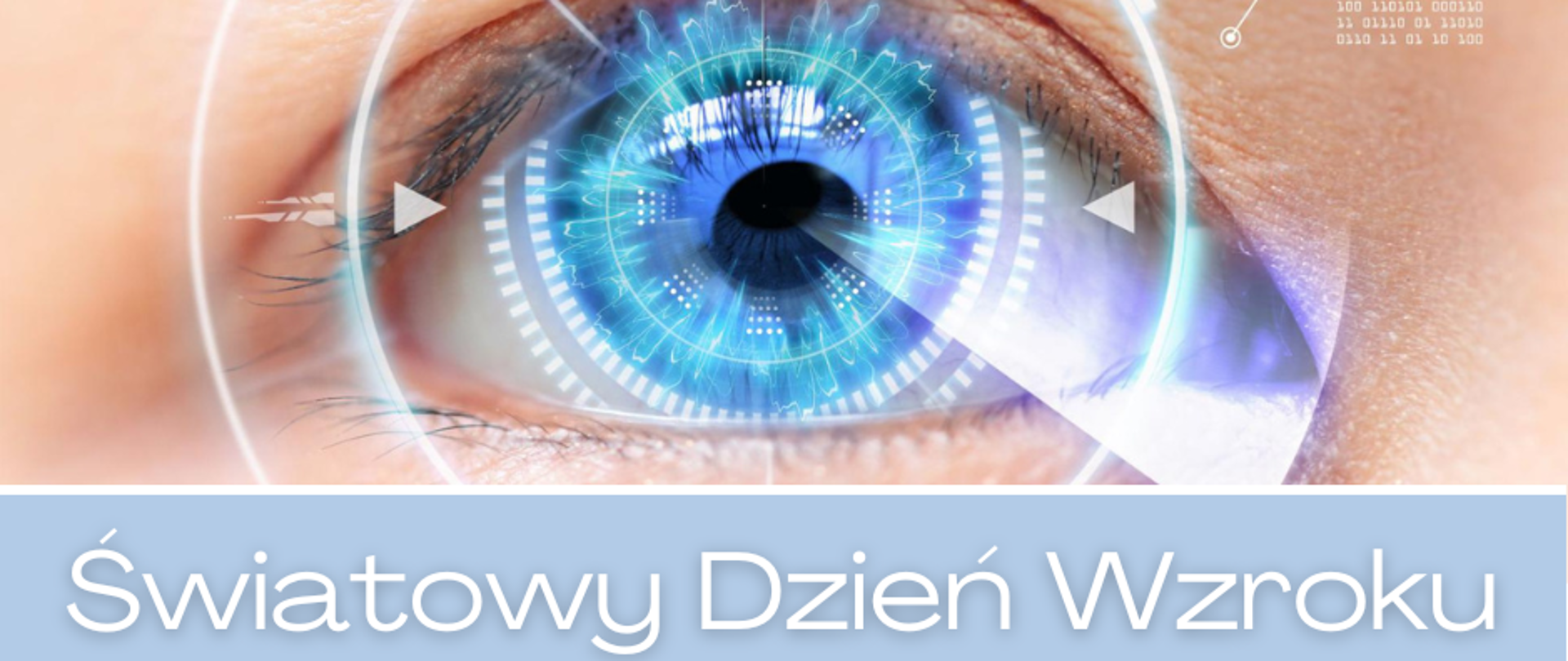 Oko z niebieską tęczówką 