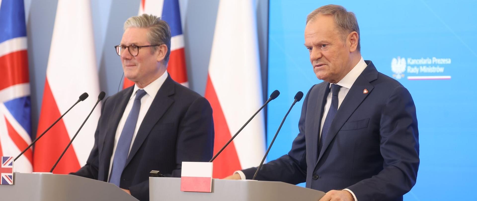 Konferencja prasowa z udziałem Premierów Polski i Wielkiej Brytanii
